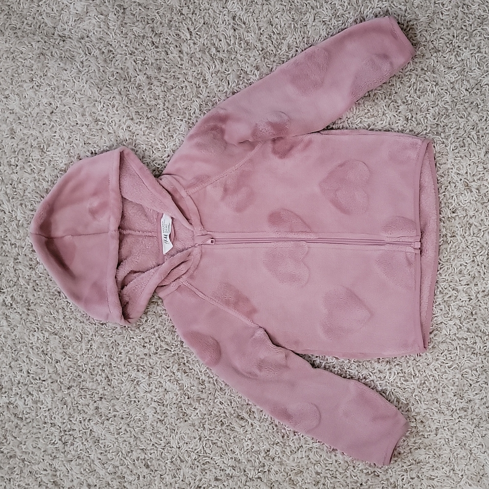 H&M Heart Fleece Zip-Up